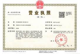 营业执照副本电子版