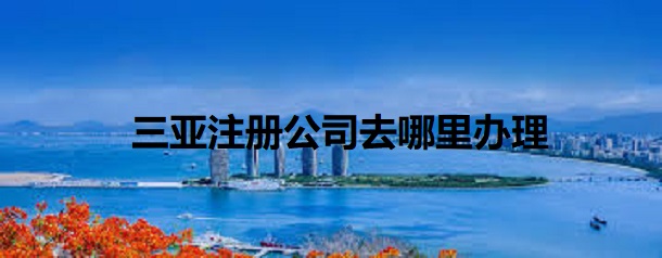 三亚注册公司去哪里办理？（详细办理流程）