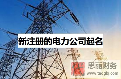 新注册的电力公司起名（好听名字分享）