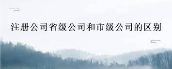 注册省级公司和市级公司的区别？