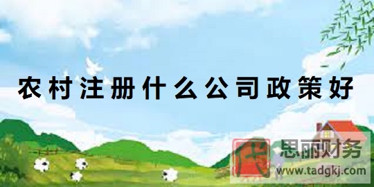 农村注册什么公司政策好？