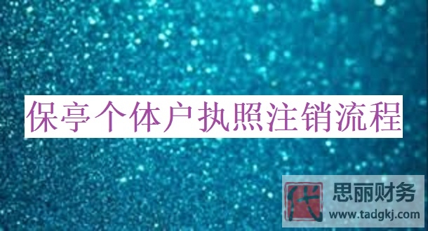保亭个体户执照怎么注销？最新注销流程分享！
