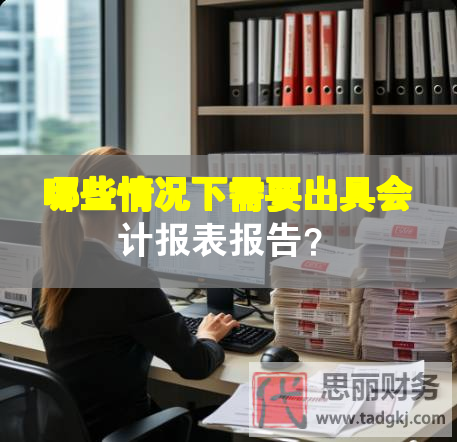 哪些情况下需要出具会计报表报告？