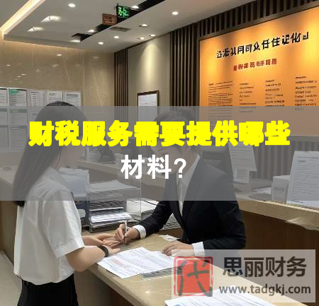 财税服务需要提供哪些材料？