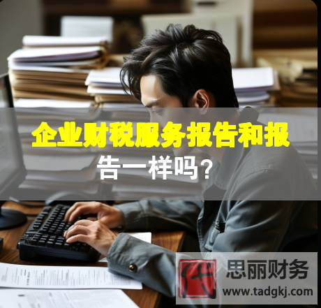 企业财税服务报告和报告一样吗？