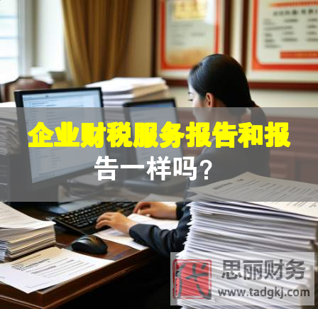 企业财税服务报告和报告一样吗？