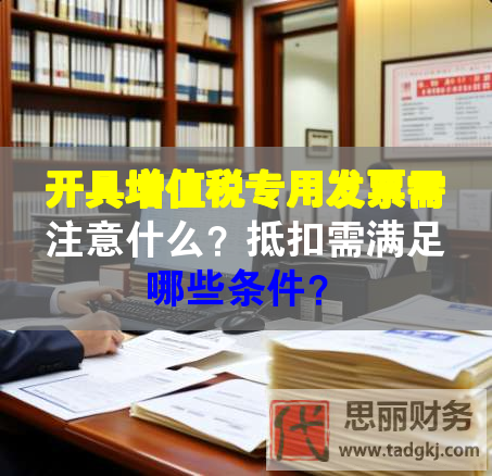开具增值税专用发票需注意什么？抵扣需满足哪些条件？